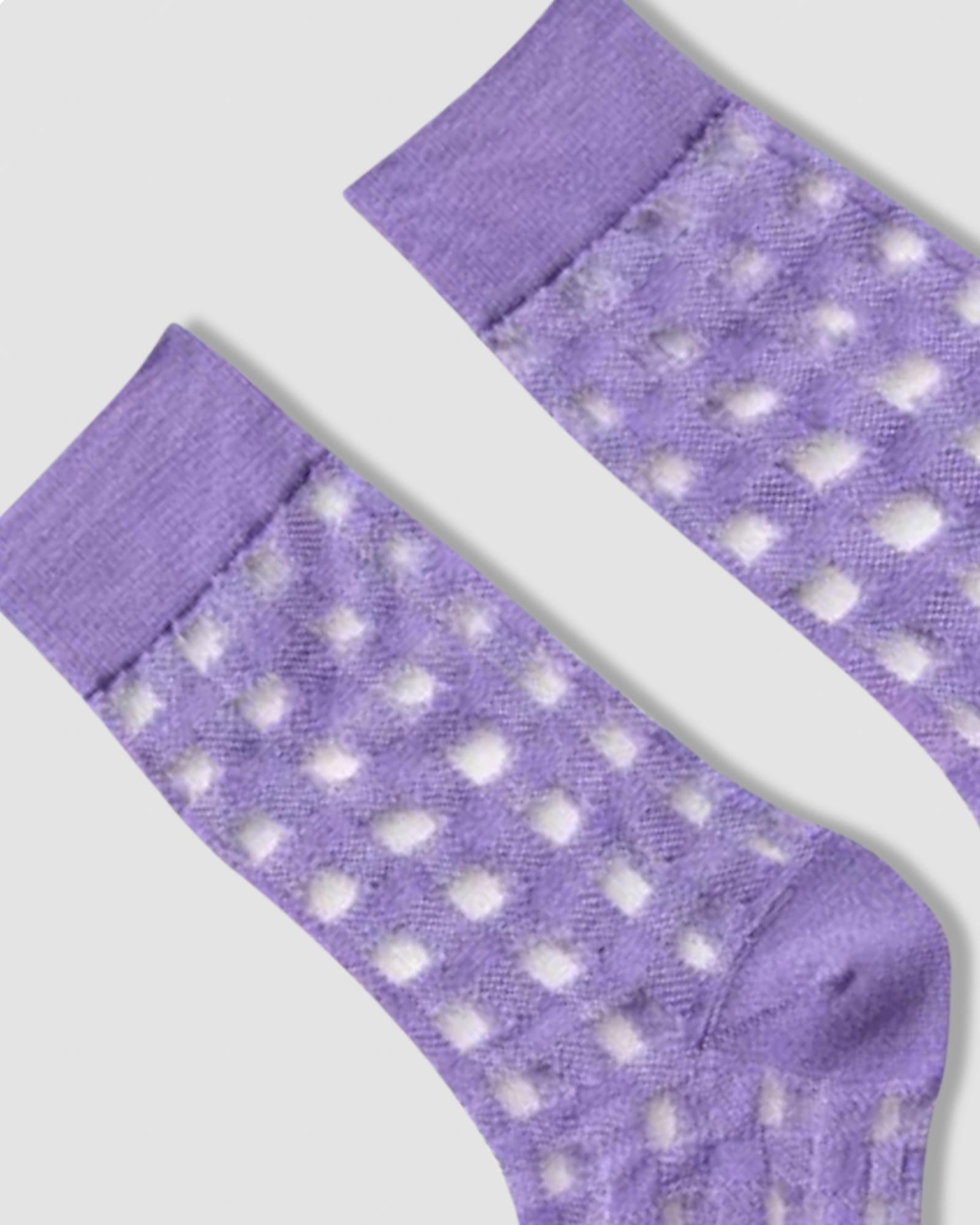 Gingham Places Sheer Sock - Purple