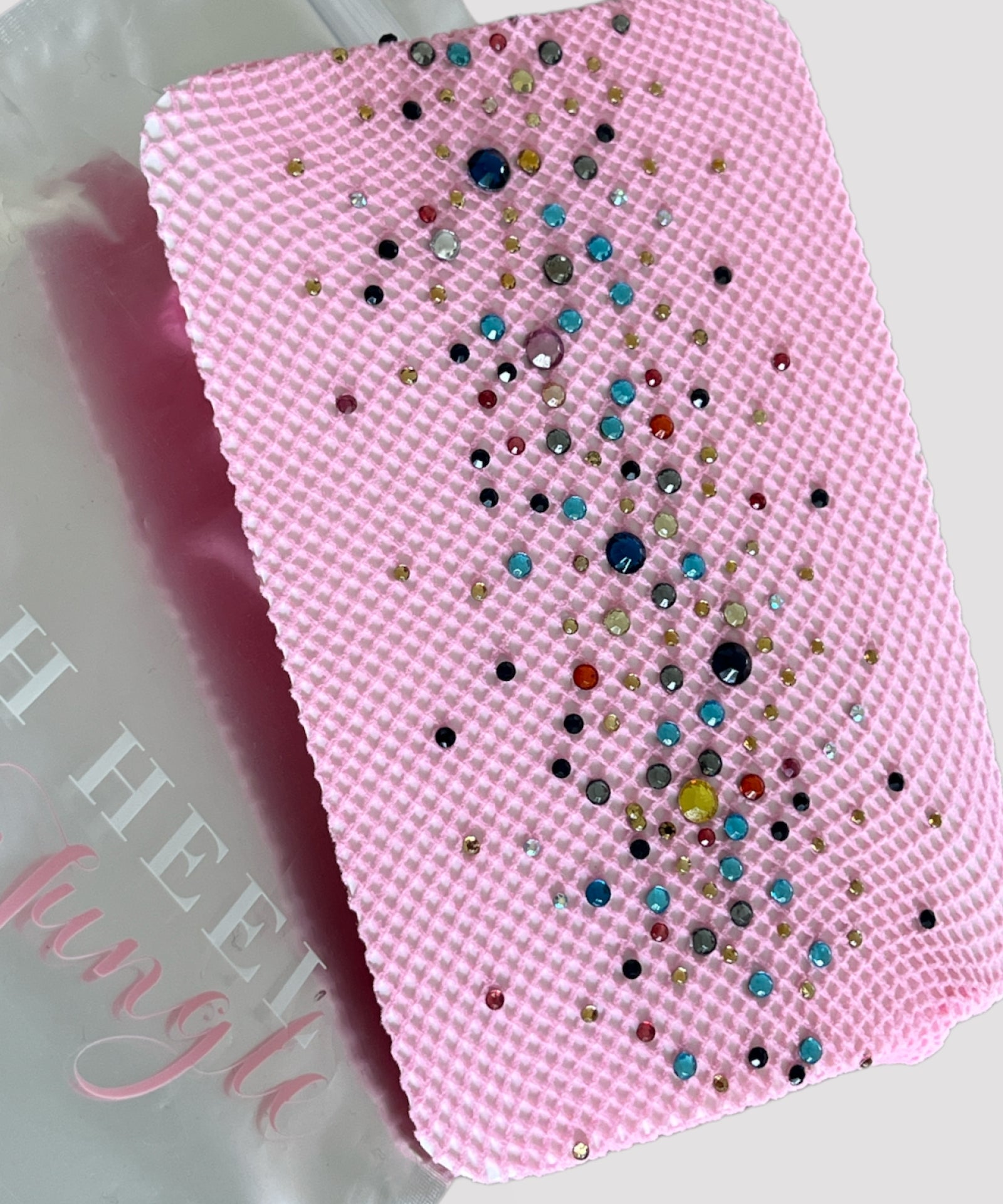 Glitter Fishnet Tights - Soft Pink