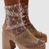 Diamonds and Pearls Socks - White