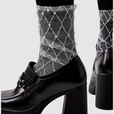 Diamonds and Pearls Socks - White