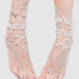Diamonds and Pearls Socks - White