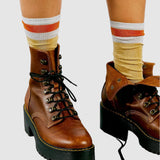 Varsity Lurex 3/4 Socks - Gold