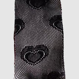 Heart knit tights - Black