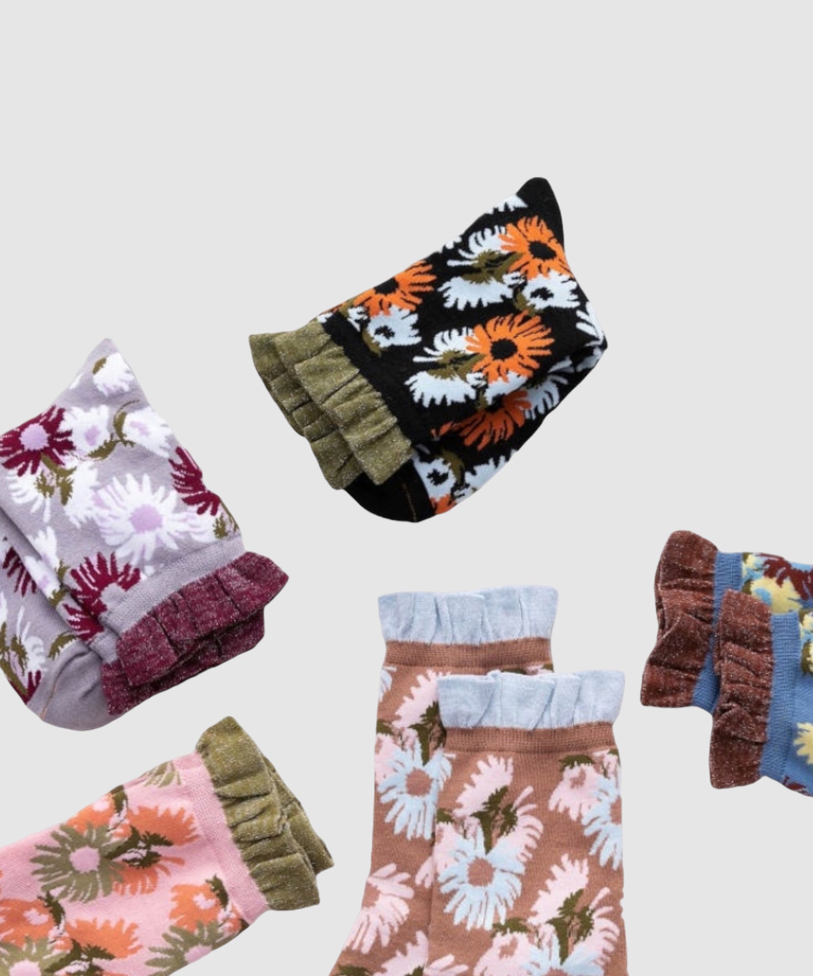Garden Party Sock - Brown