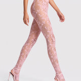 She's Perfect Floral Jacquard Tights