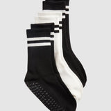 Varsity Grip Socks - 3 Pack - Black/White