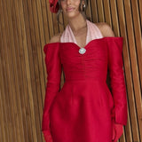 Ariana Ruched Mesh Opera Glove