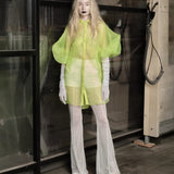 Ariana Ruched Mesh Opera Glove