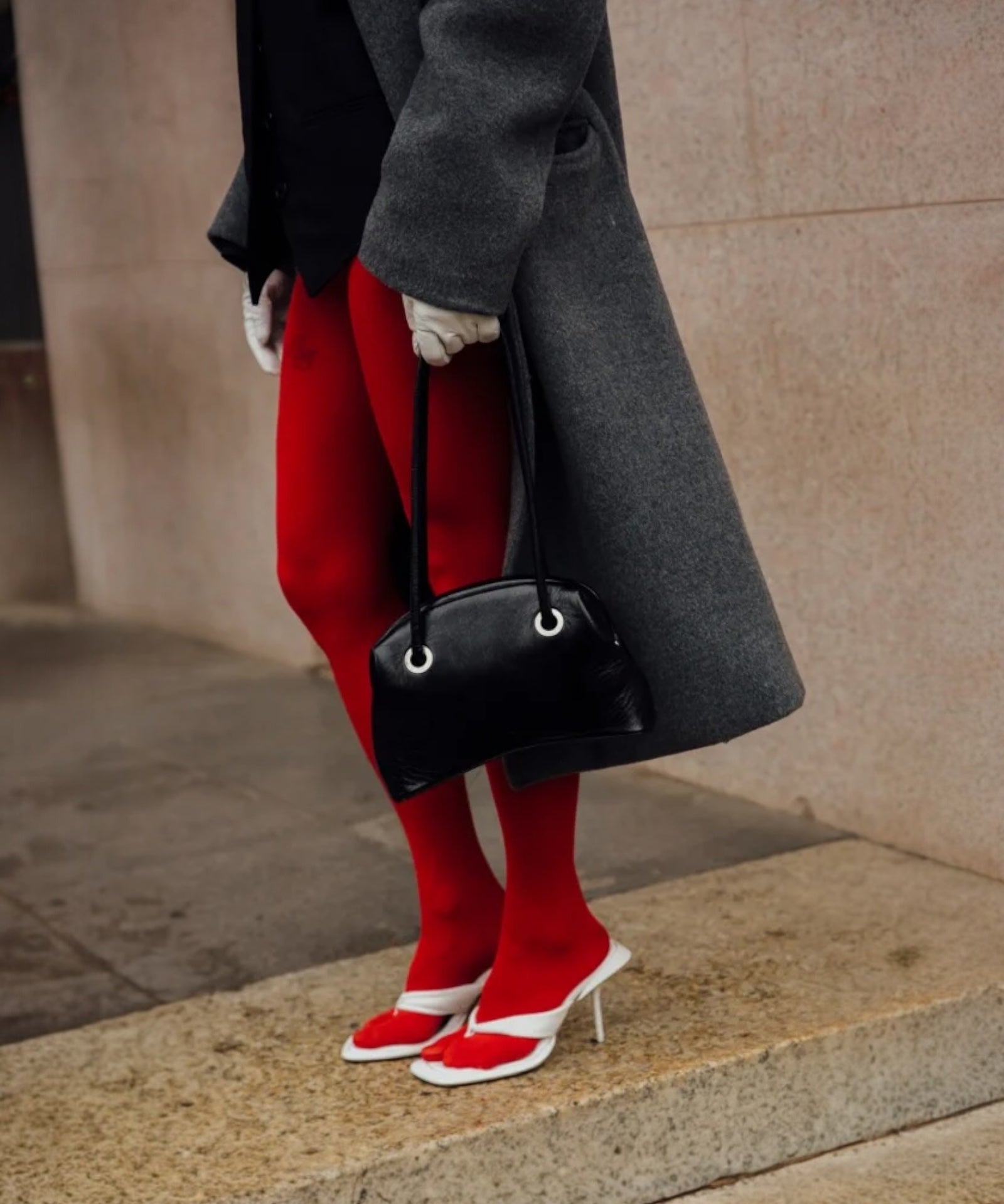 Cherry Red Luxe Opaque Tights