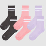 Varsity Pilates Yoga Grip Socks - 3 Pack