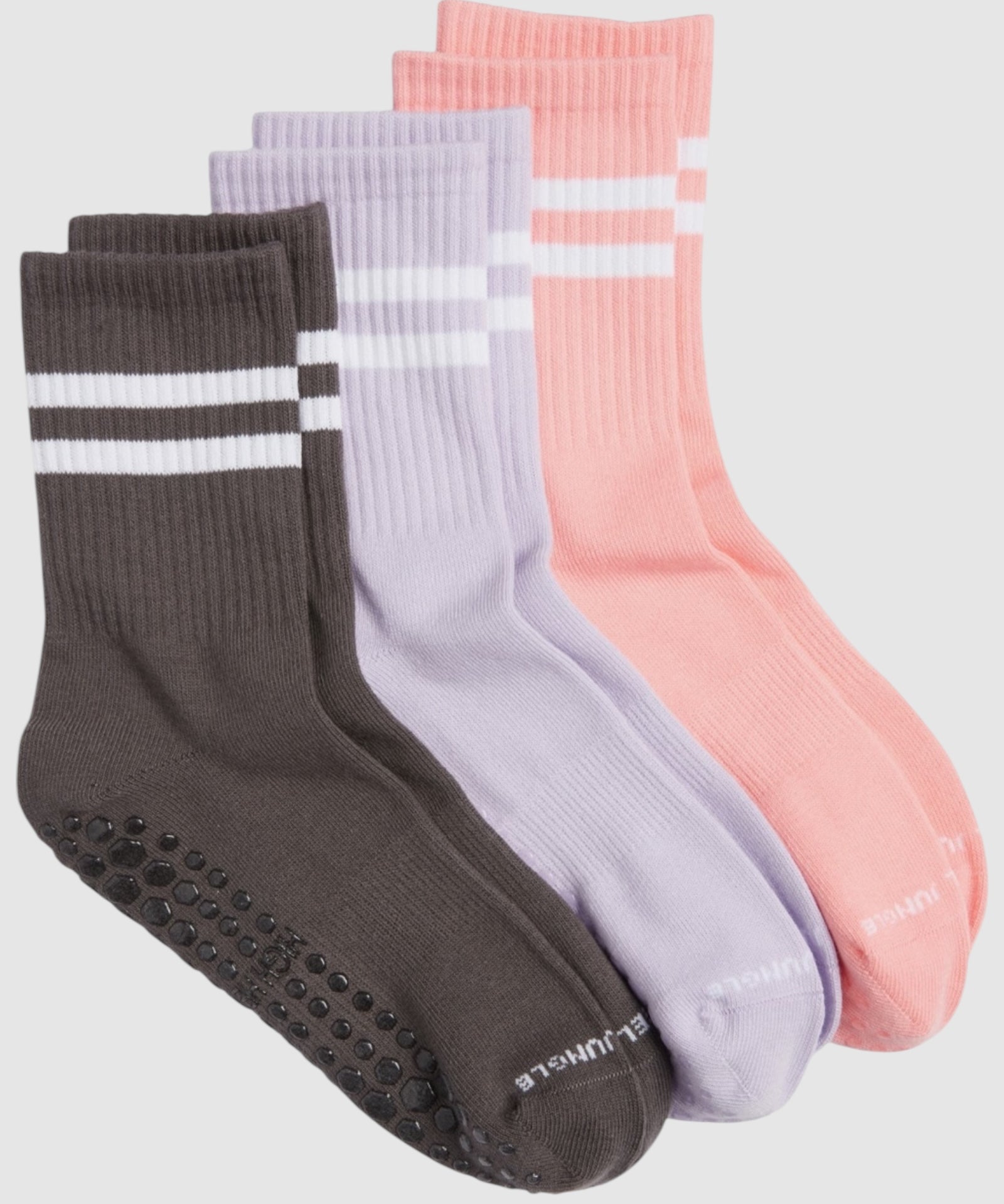 Varsity Pilates Yoga Grip Socks - 3 Pack