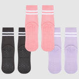 Varsity Pilates Yoga Grip Socks - 3 Pack