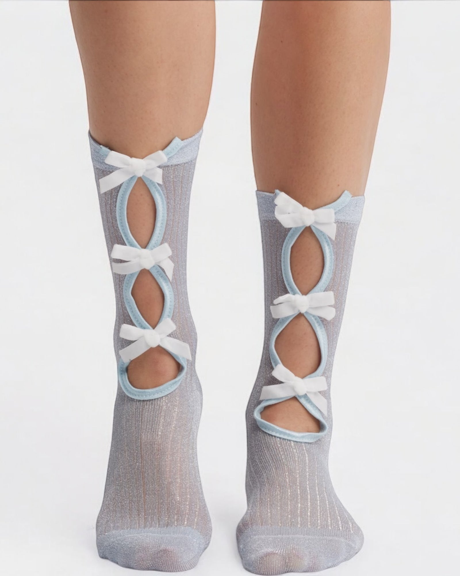 Lurex Bow Socks