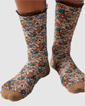 Wintergarden Frill Socks - Chestnut