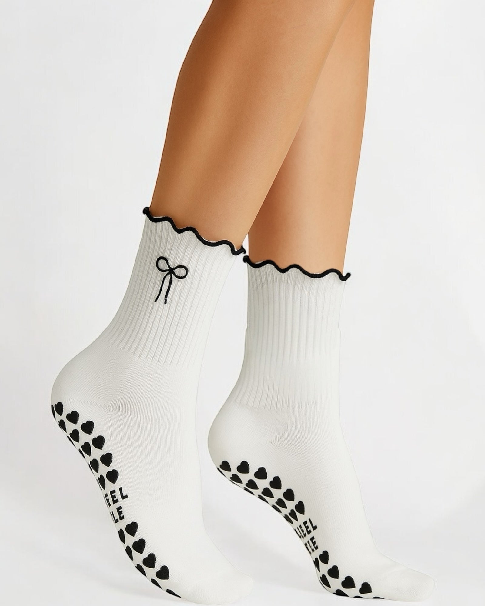 Bowtiful Frilled Edge Grip Sock - 3 Pack Value Bundle