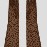 Queen Leopard Print Sheer Mesh 55cm Opera Length Glove