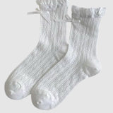 The Coquette Sheer Ribbon Socks - 2 Pairs