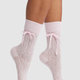 Bella Satin Bow Socks