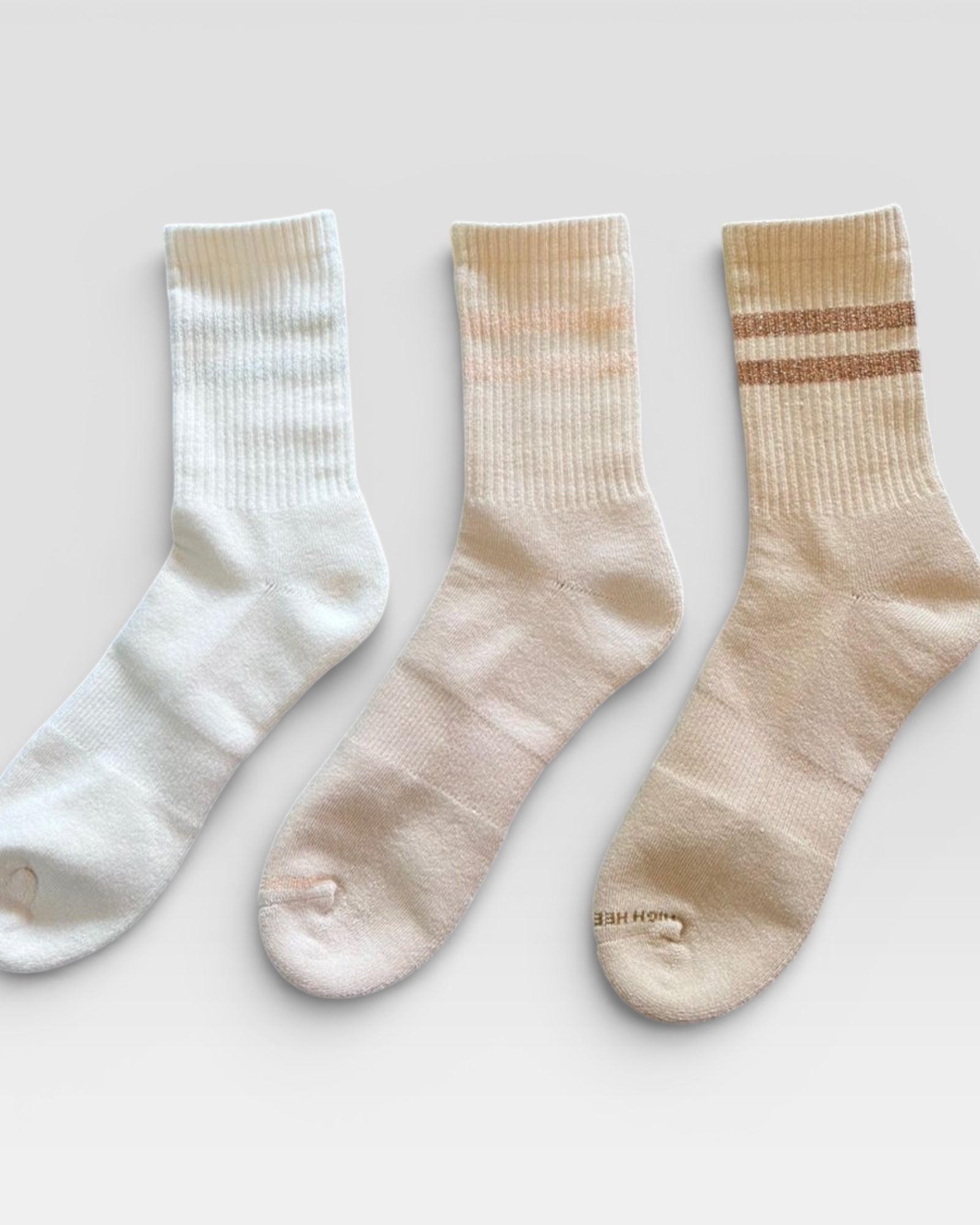 Varsity Pilates Yoga Grip Socks - 3 Pack Iced Coffee