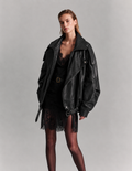 The Elsa Oversized Nappa Leather Bomber Jacket