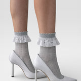 Bobby Lace Frill Trim Cotton Bobby Socks
