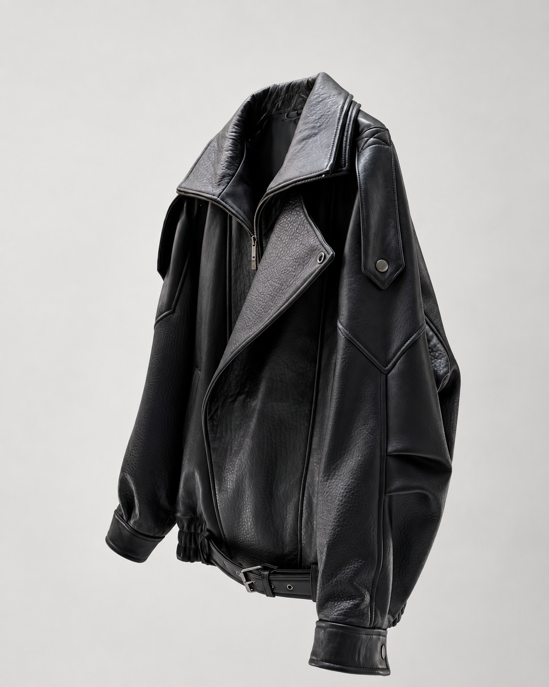 The Elsa Oversized Nappa Leather Bomber Jacket