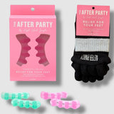 The After Party Silicon Gel Toe Separators & Foot Relief Alignment Socks - Value Bundle