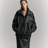 The Elsa Oversized Nappa Leather Bomber Jacket