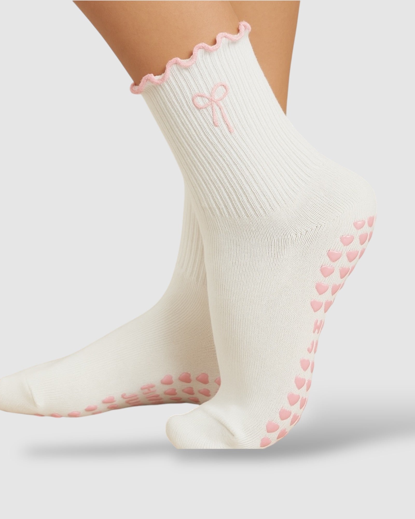 Bowtiful Frilled Edge Grip Sock - 3 Pack Value Bundle