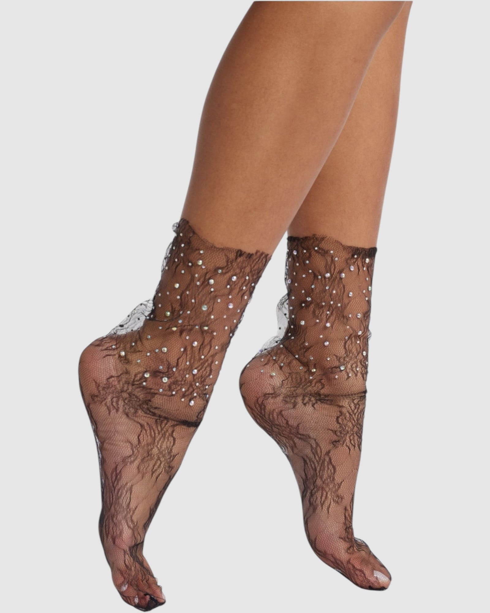 Crystal Lace Socks - Black