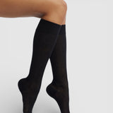 Everything’s Fine Semi-Sheer Rib Knee Socks
