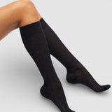 Everything’s Fine Semi-Sheer Rib Knee Socks