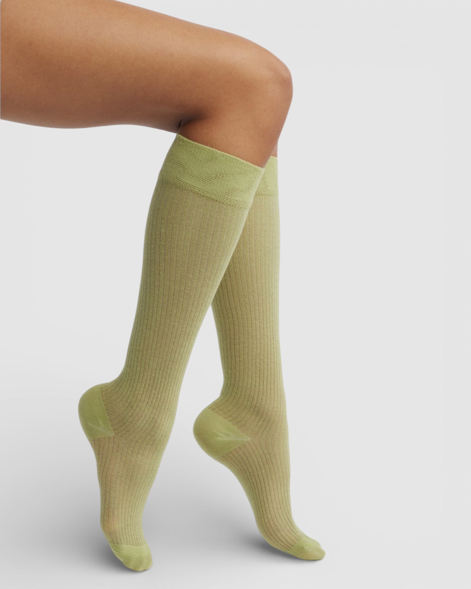 Everything’s Fine Semi-Sheer Rib Knee Socks