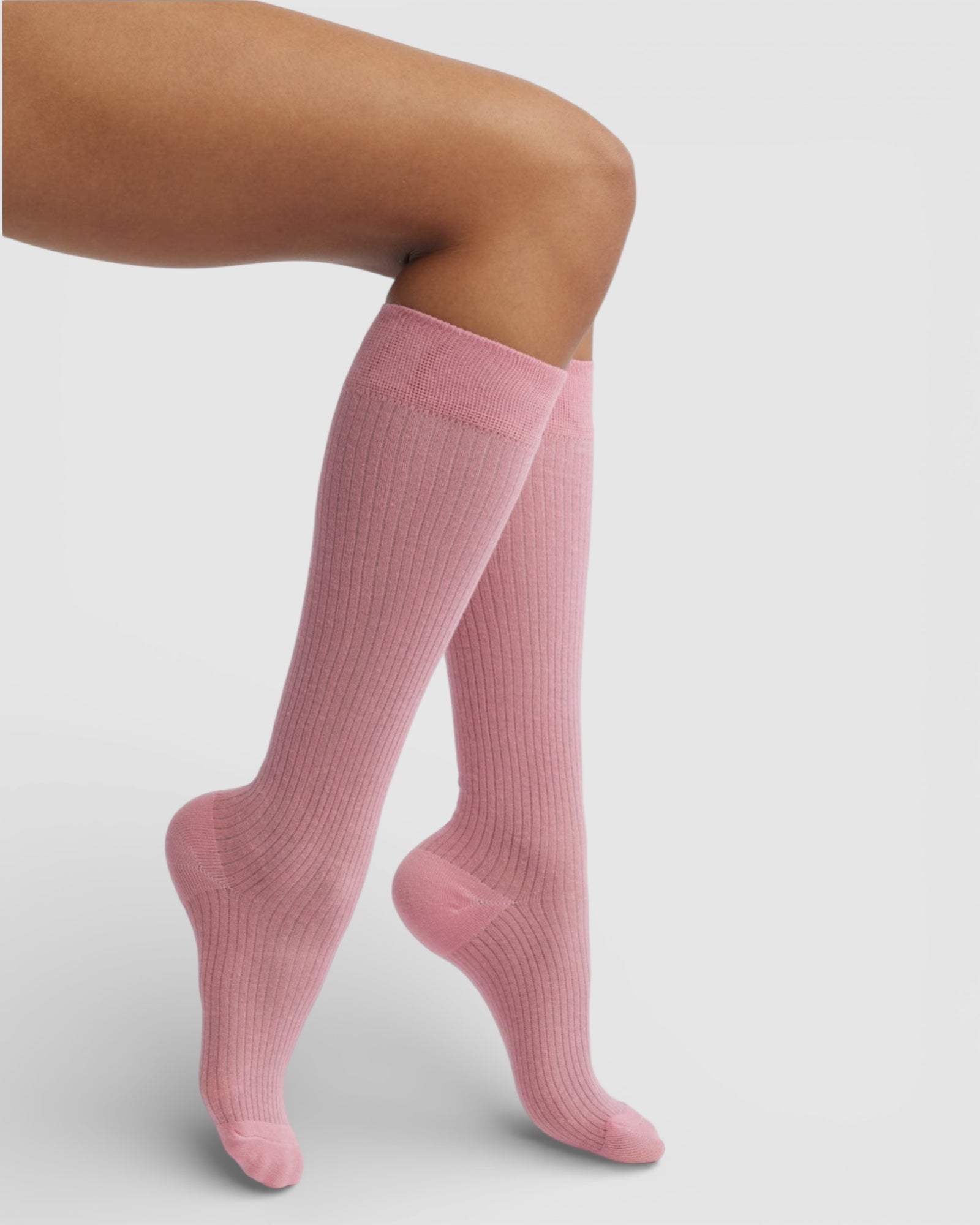 Everything’s Fine Semi-Sheer Rib Knee Socks