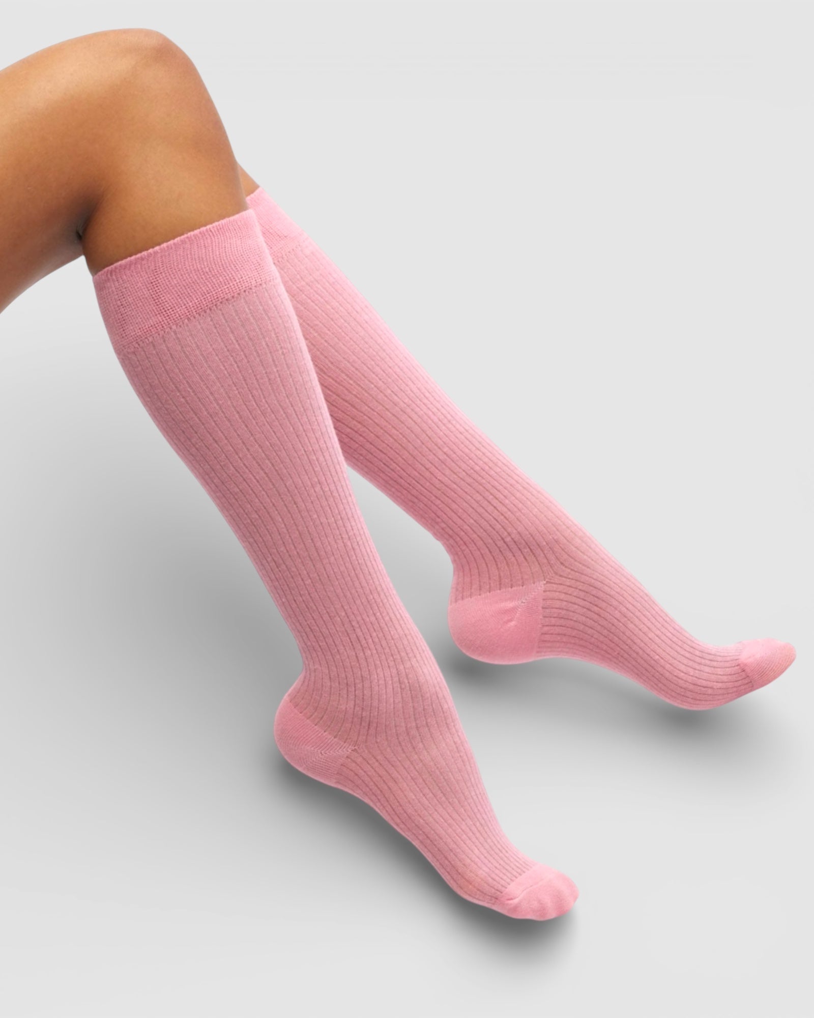 Everything’s Fine Semi-Sheer Rib Knee Socks