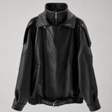 The Elsa Oversized Nappa Leather Bomber Jacket