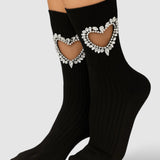 Gem Crystal Heart Sock
