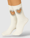 Gem Crystal Heart Sock
