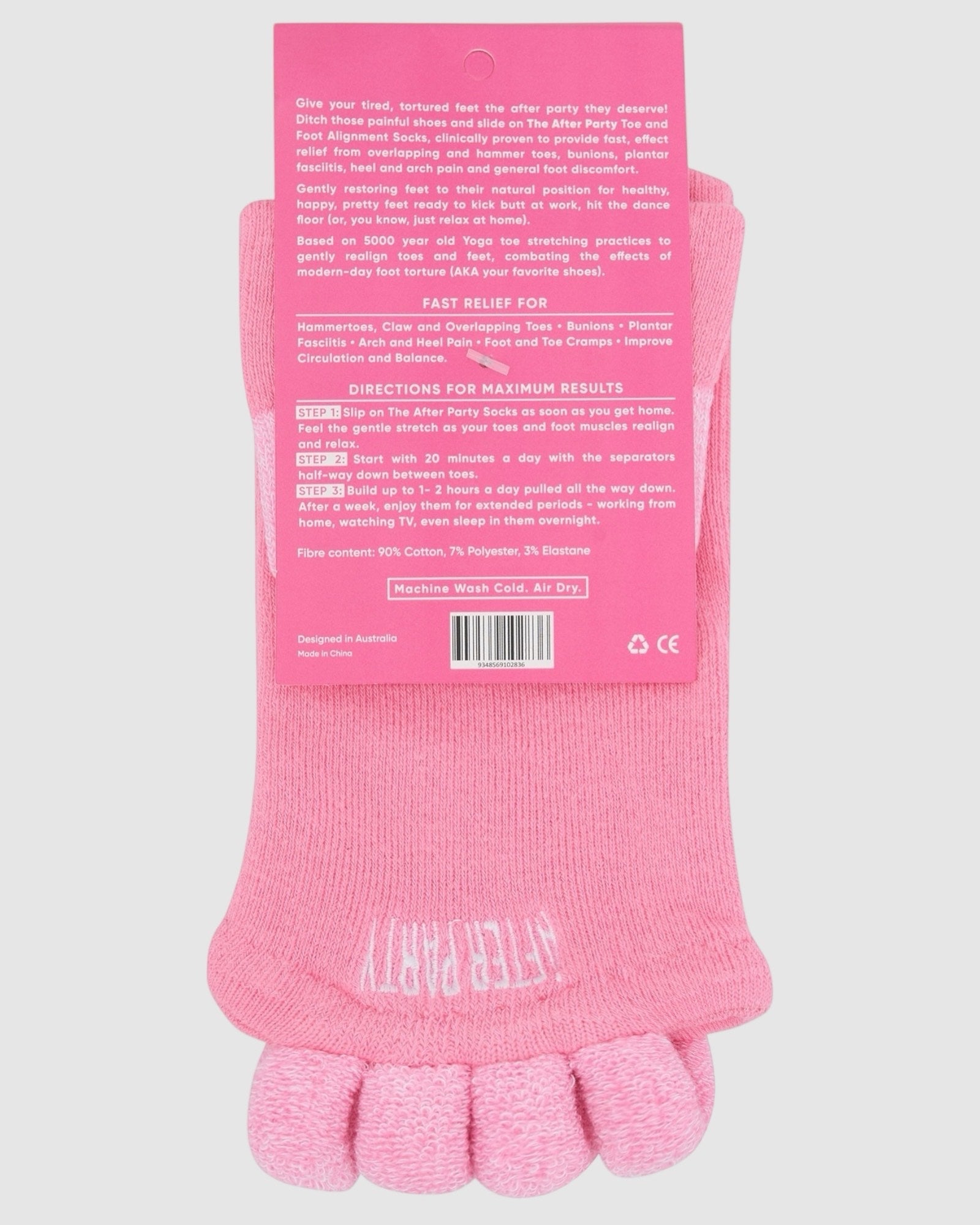 The After Party Foot Relief Socks - Pink