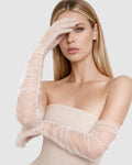 Katherine Ruched Tulle Gloves