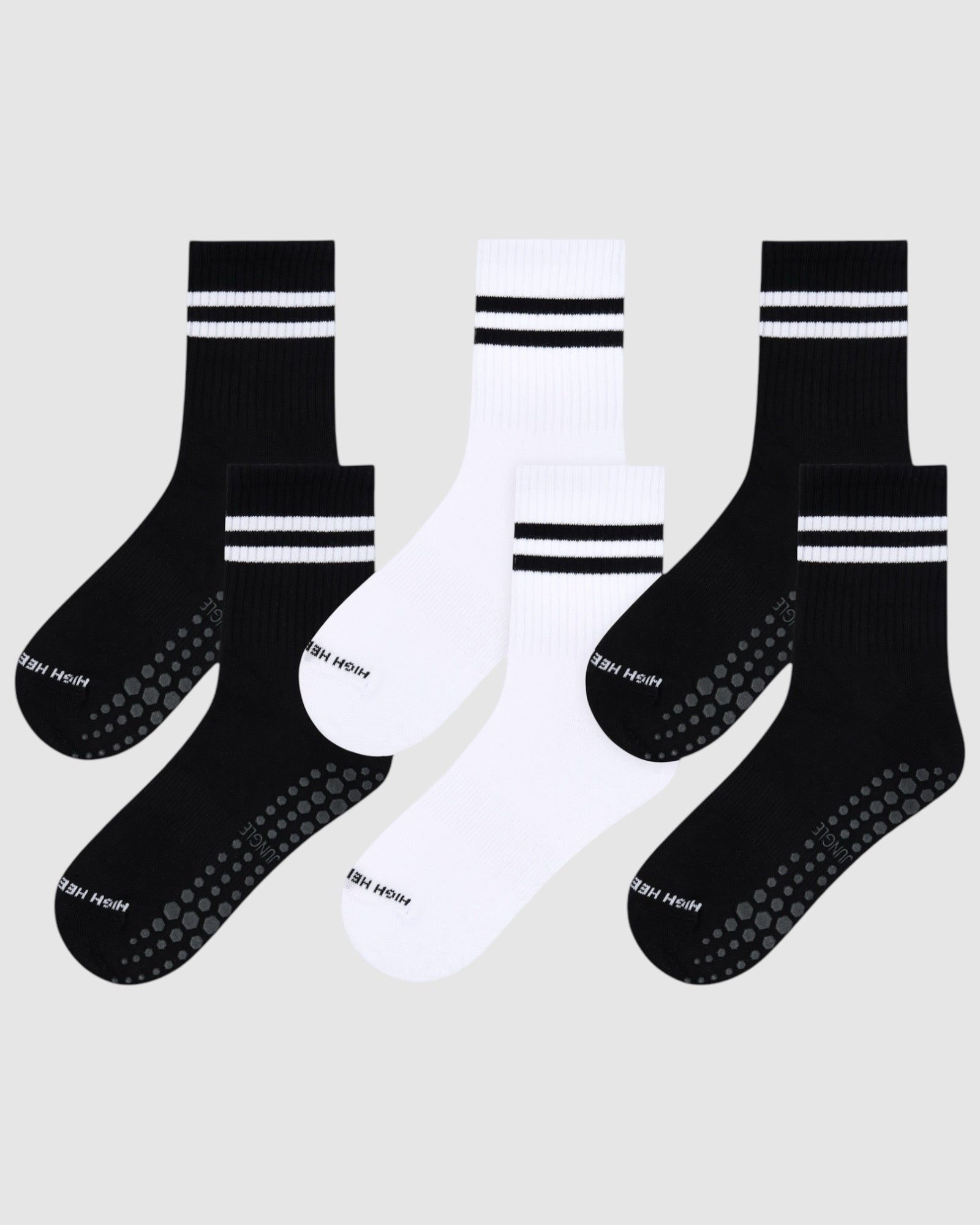 Varsity Grip Socks - 3 Pack - Black/White