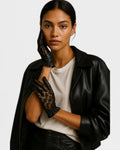Gigi Leather Lace Glove