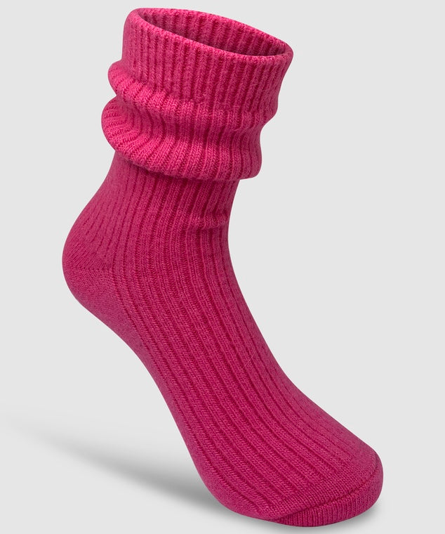 Cashmere Socks - Hot Pink