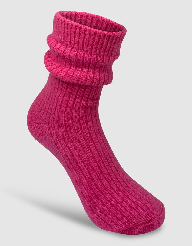 Cashmere Socks - Wine Red