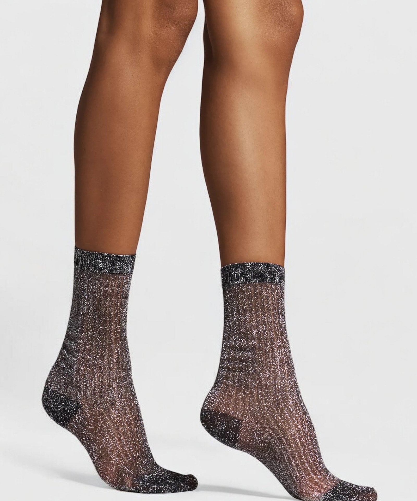 Beam Ribbed Lurex Cotton Sock