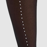 Satellite Crystal Back Seam Tights