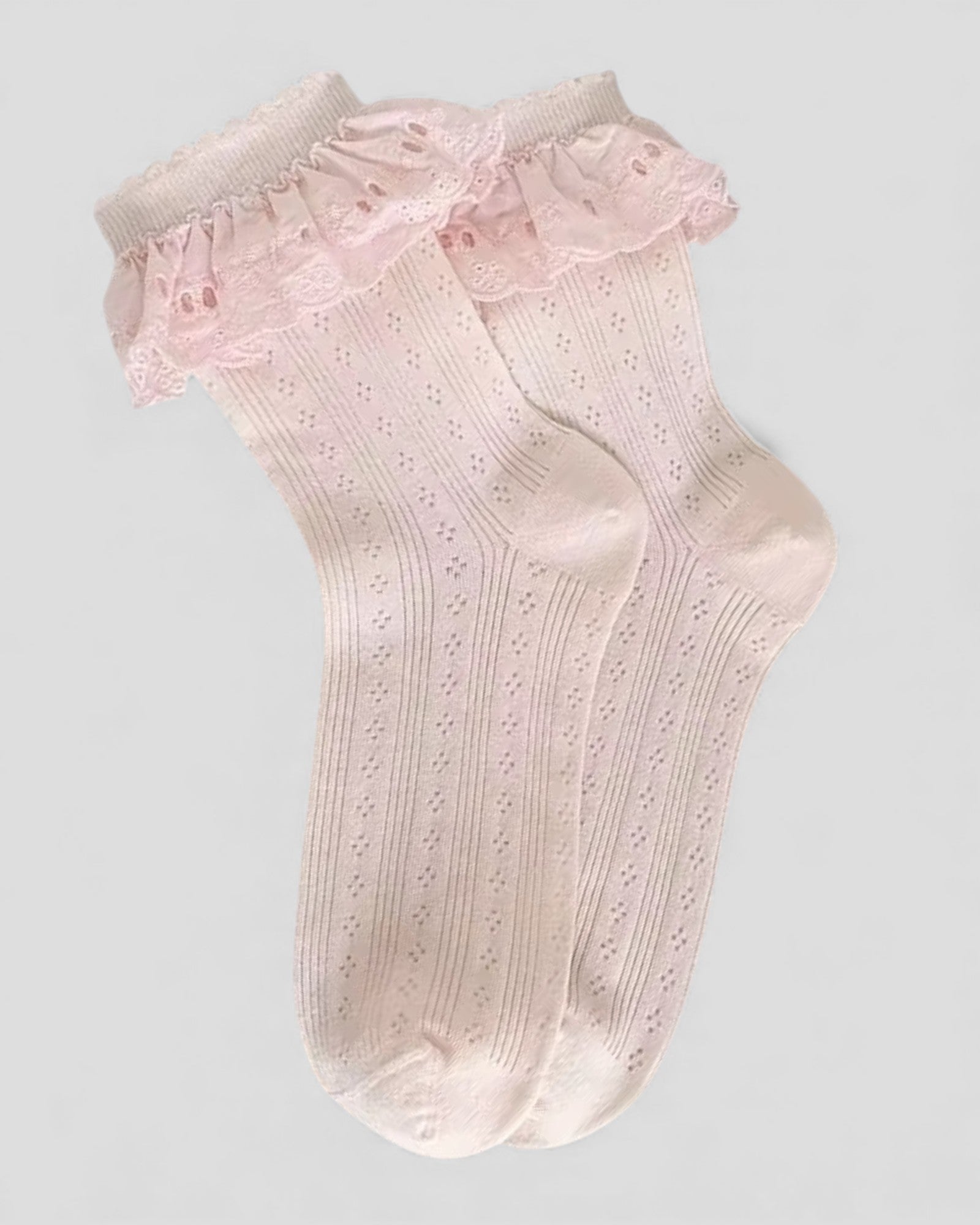 Bobby Lace Frill Trim Cotton Bobby Socks