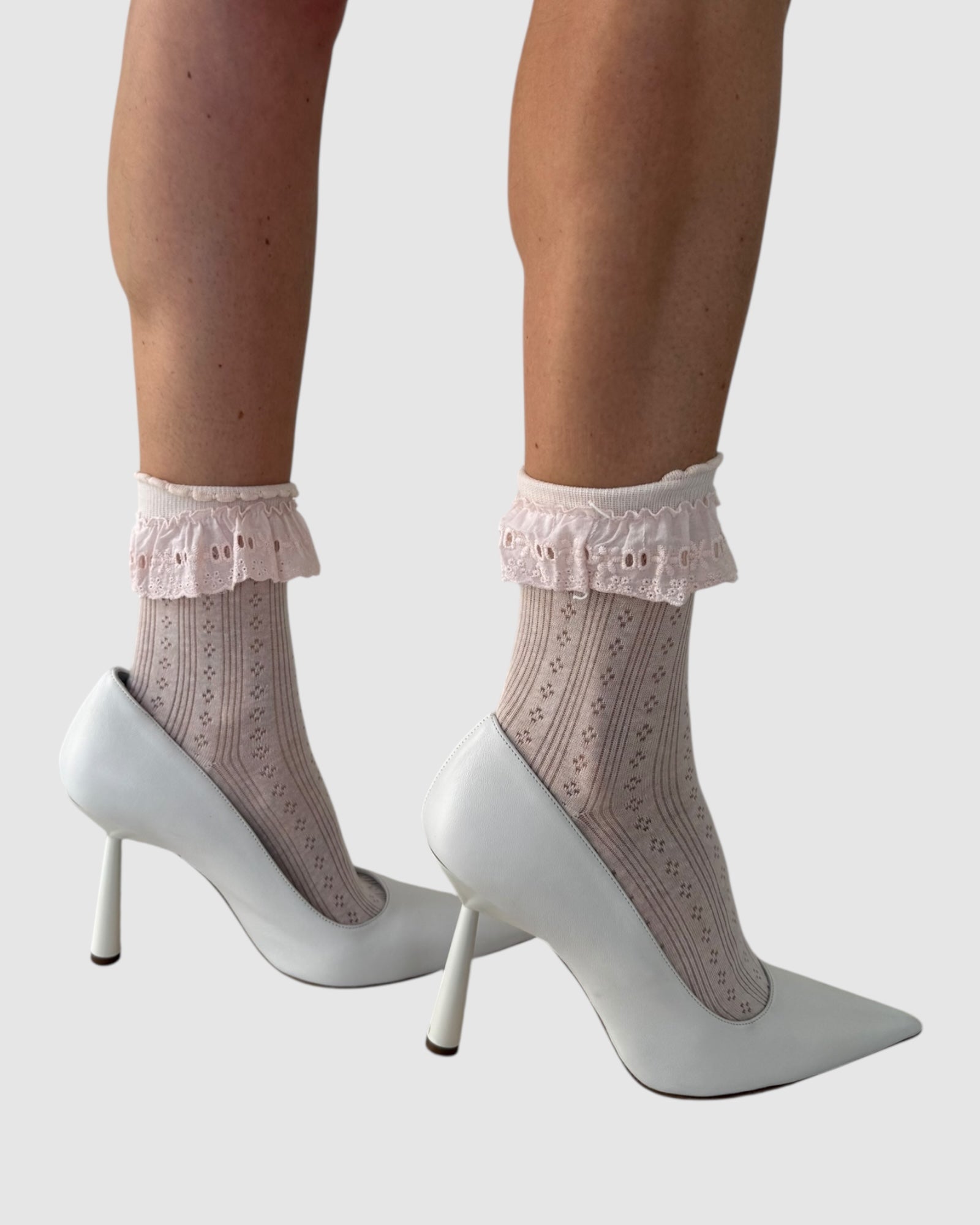 Bobby Lace Frill Trim Cotton Bobby Socks