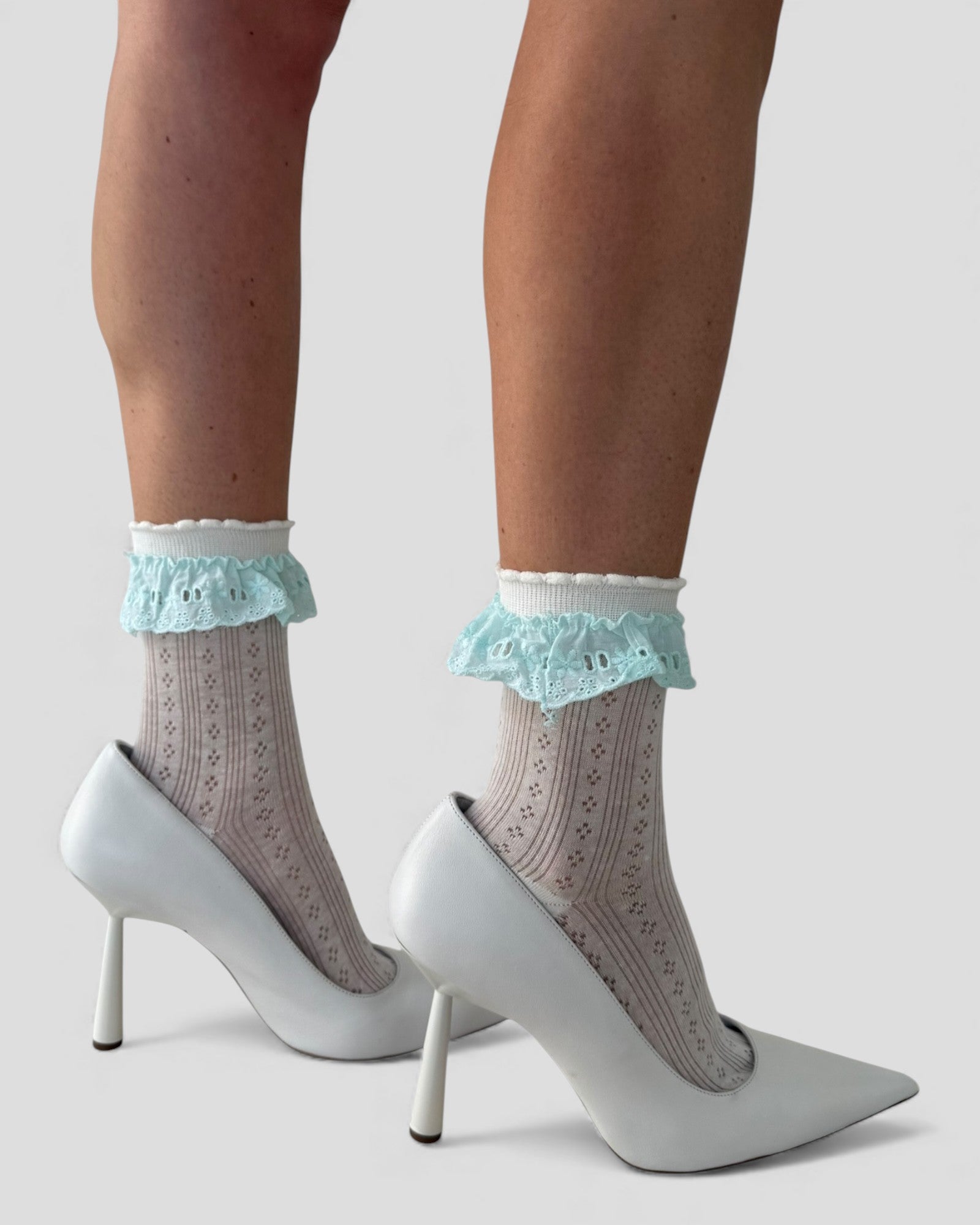 Bobby Lace Frill Trim Cotton Bobby Socks