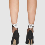 Butterfly Net Socks - White